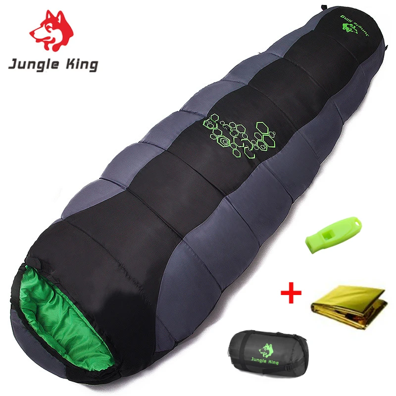 Спальный мешок Jungle King CY0901, утолщенный Хлопковый мешок с четырьмя отверстиями, для отдыха на открытом воздухе, Походов, Кемпинга, двойной спальный мешок