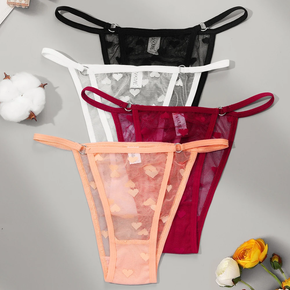 

2 шт., женские кружевные трусики с заниженной талией