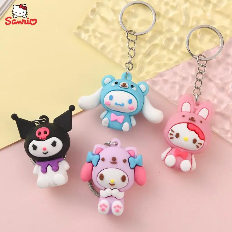 

Sanrio брелок Hello Kitty Melody Kuromi кулон Kawaii аниме мультфильм автомобиль сумка кулон телефон Декор Орнамент брелок аксессуары