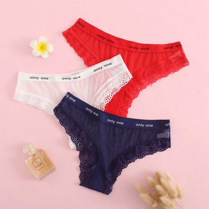 

New Women Sexy Panties Lingerie Femme Lace Underwear Briefs Hollow Perspective Ladies Pantys Low Rise Floral Intimates