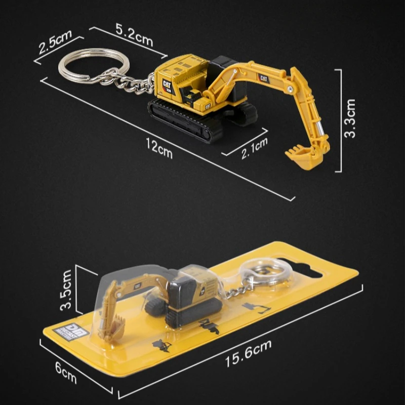 Литый под давлением мини инженерный брелок бульдозер из сплава экскаватор