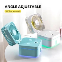 new design usb portable rechargeable mini desktop mist water spray table fan humidifiers