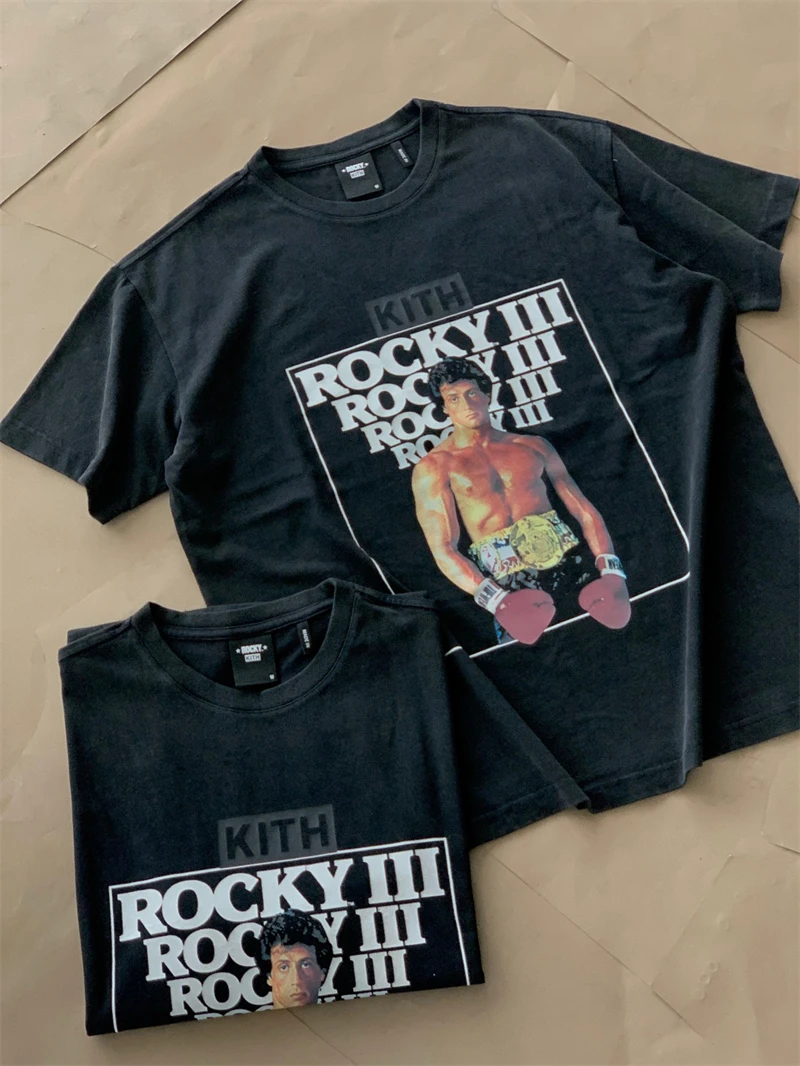

2023ss Washed Rock Boxer Kith T-shirt Men Women 1:1 Best Quality Oversized T Shirts Top Tees for men