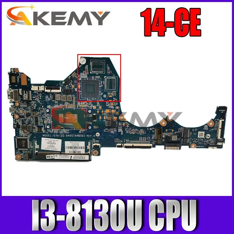 

Материнская плата для ноутбука HP Pavilion 14-CE 14-ce0027TU с процессором I3-8130U DA0G7AMB6D1 L18503-601 100% протестирована Быстрая доставка