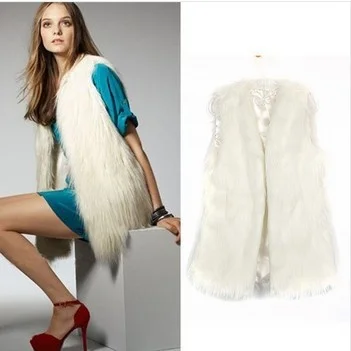 2020 imitation fur vest women's slim hairy Vest Medium Long imitation fur vest medium long vest