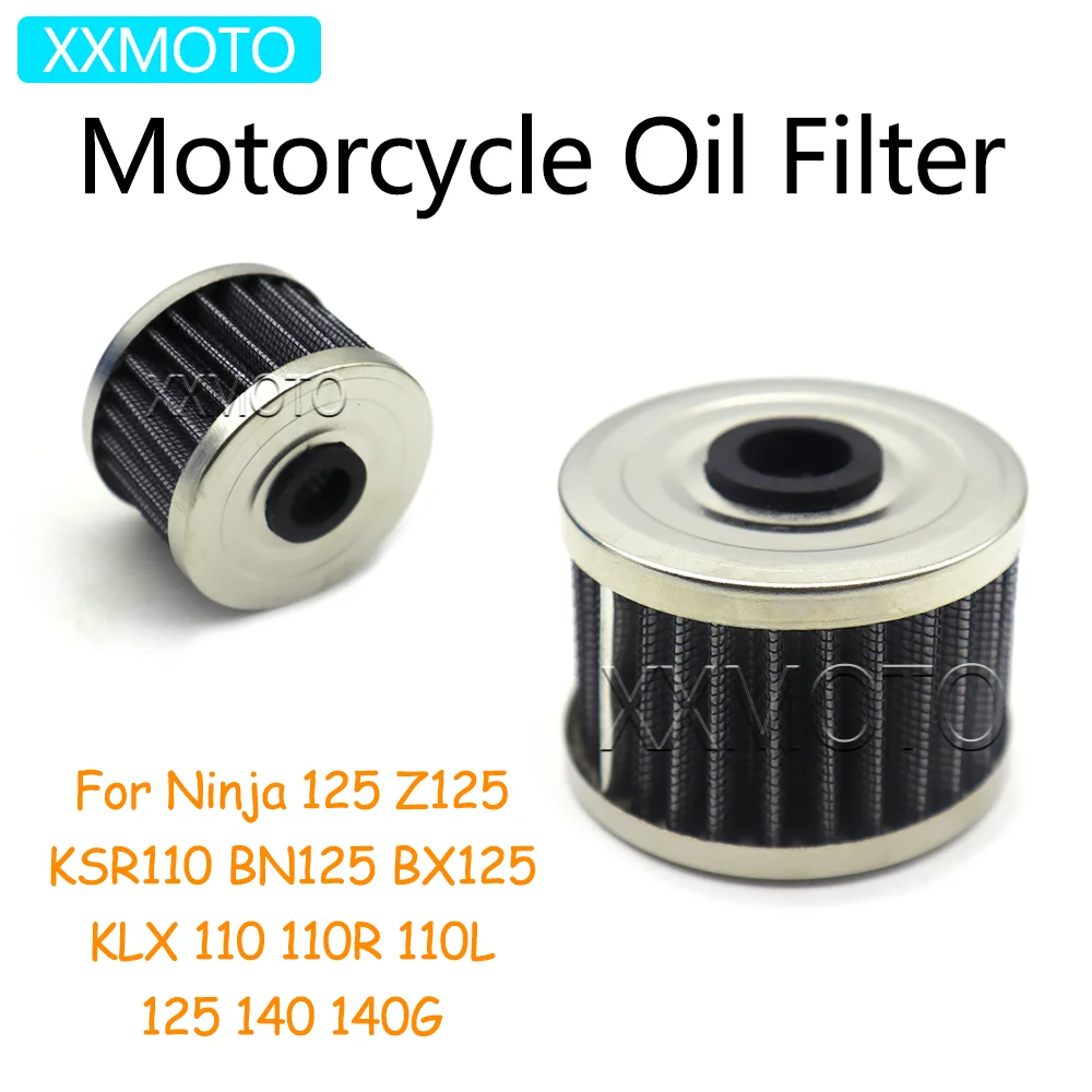 Фото Для Kawasaki Ninja125 Ninja 125 KLX110 KLX110R KLX 140G KSR110 BX125 KLX 125 масляный фильтр для мотоцикла, система топливного фильтра №1