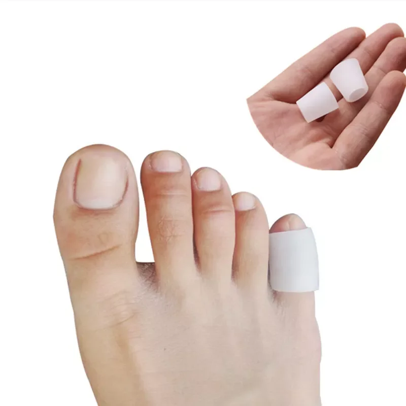 

6pcs/lot Silicone Gel Little Toe Tube Corns Blisters Corrector Pinkie Protector Gel Bunion Toe Finger Protection Gel Sleeve