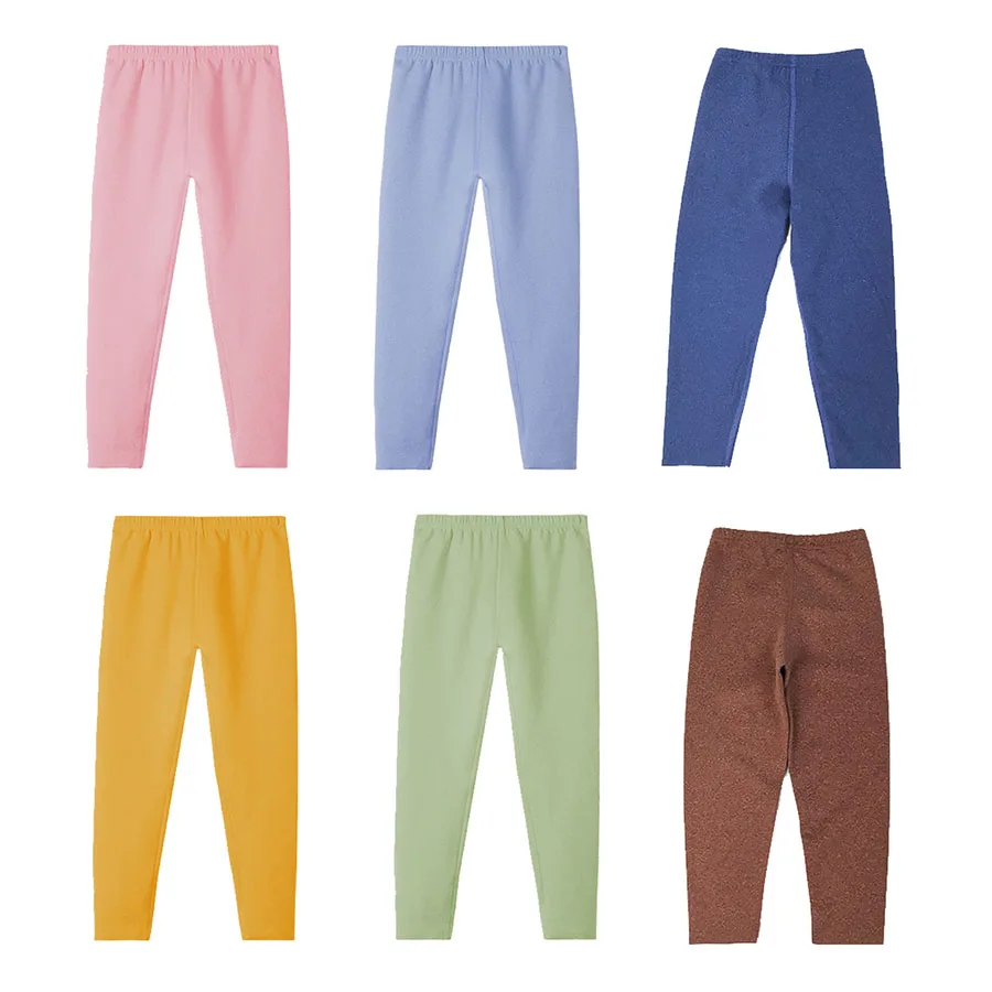 

Kids Solid Color Pants For Girls Stretch Skinny Leggings Autumn Warm Soft Slim Trousers Children Pant Girl and Boys