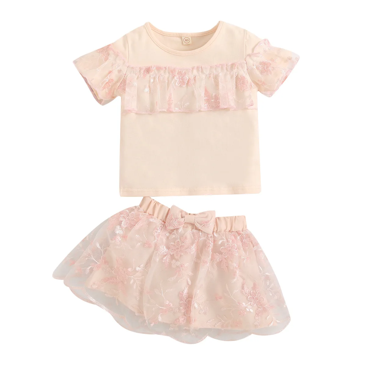 

Girls Summer Clothes Sets 1 2 3 4 5 Year Old Children T-shirts Tutu Tulle Skirts Party Suit For Baby Outfits Kids Birthday Set