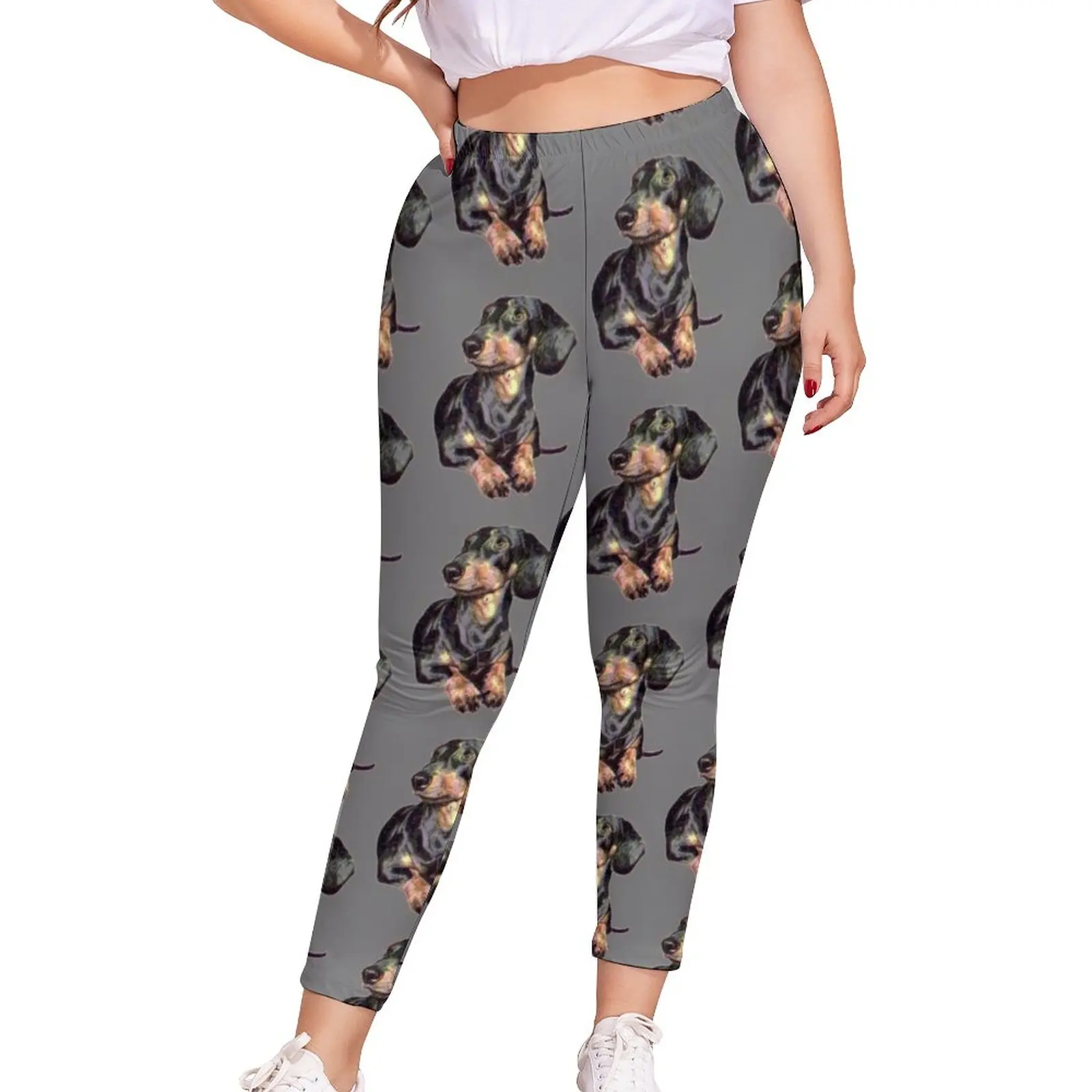 

Dachshund Leggings Dog Oversize Print Legging Elegant Summer Teen Pants