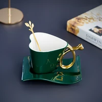 mug coffee cup european style household luxury hanging ear love ceramic cup high grade cup set high value teacups