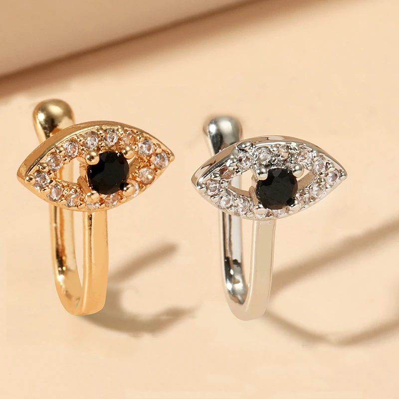 

1Pc Crystal Devil's Eye Fake Nose Ring Non Piercing Clip On Nose Ring Indian Style Nose Cuff Fake Piercing Septum Jewelry