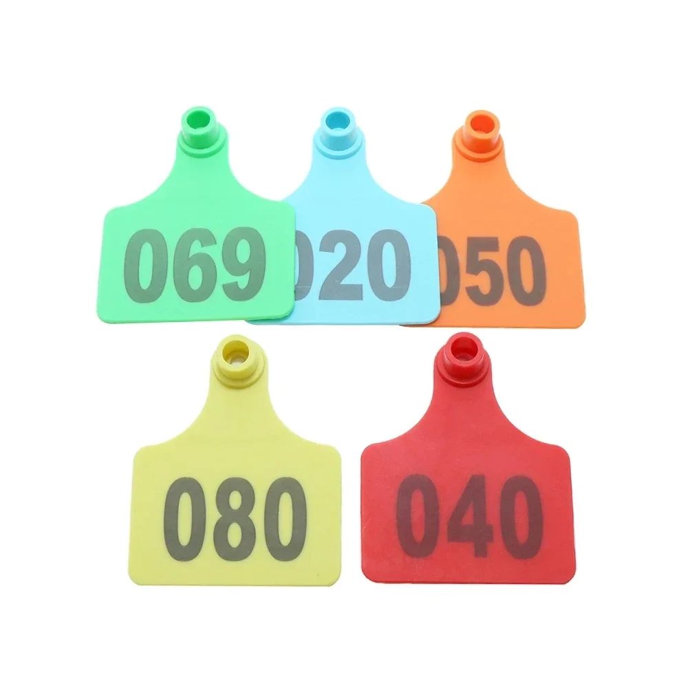 100 комплектов животных крупного рогатого скота коровы бирки для ушей со словами