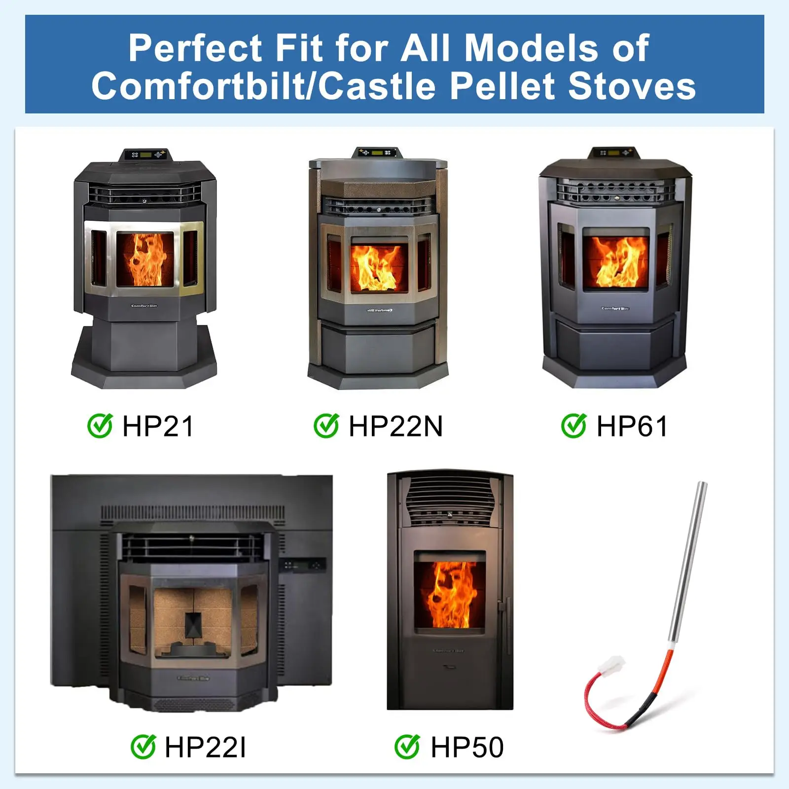 Воспламенитель совместимый с Comfort HP22 HP22I HP22N HP21 HP50 HP50GC HP61 совместим со всеми