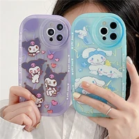 cute cartoon sanrio kuromi cinnamonroll phone cases for iphone 13 12 11 pro max xr xs max x y2k girl shockproof soft tpu shell