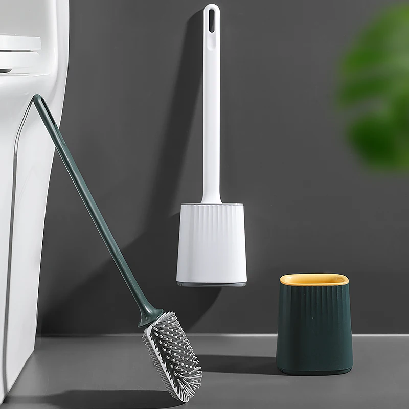 

New 1PC Wall Mounted Toilet Brush No Need To Punch High Quality Silicone Material Toilet Cleaning Tool Wash The Toilet Brush