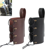 motorcycle bicycle drink holder leather water bottle cup holder support stand car styling outdoor sports cup adapter universal