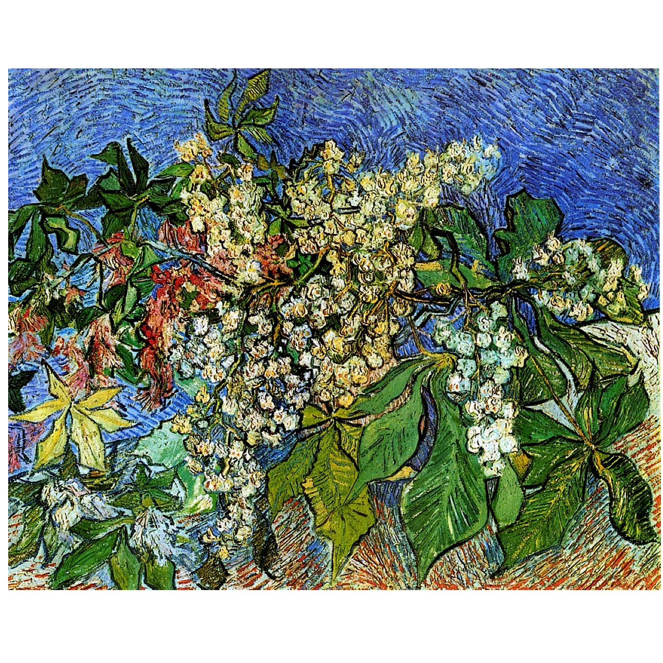 

Знаменитая картина, воспроизведение цветущих каштановых веток Ван Гога, ручная роспись, цветок, холст, живопись, домашний декор, картина