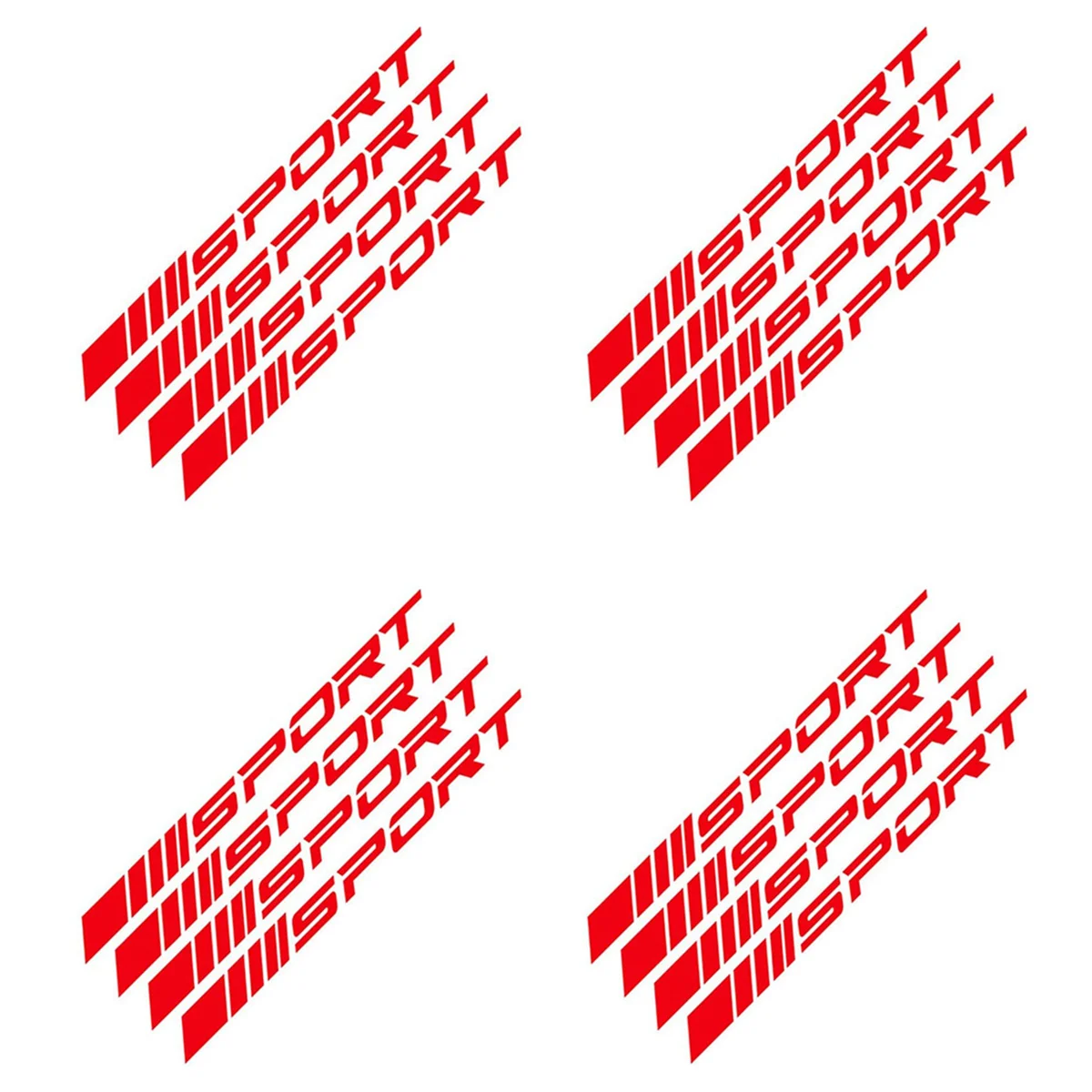 

Спортивная наклейка, наклейка на колесные диски, наклейка на гоночный автомобиль, самоклеящиеся автомобильные дверные диски, колесная втулка, наклейка, аксессуары, 16 шт., красный