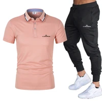 new summer mens golf polos trouser sets quick drying breathable polo shirt j lindeberg short sleeve suit golf wear mens suit
