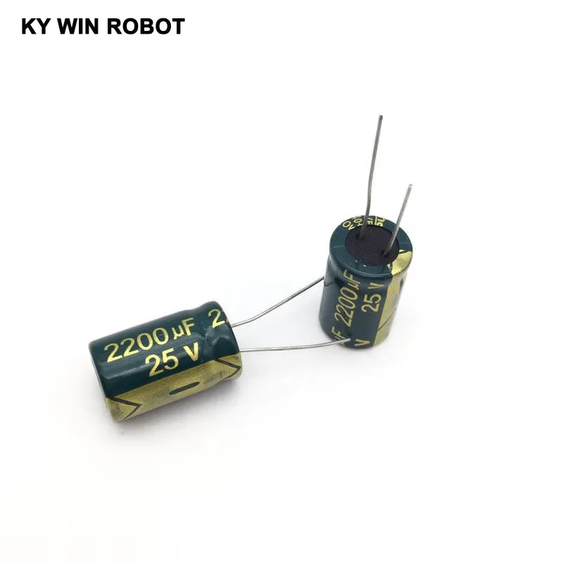 25 В 2200 мкФ 13*20 13x20 мм высокочастотный алюминиевый электролитический конденсатор с