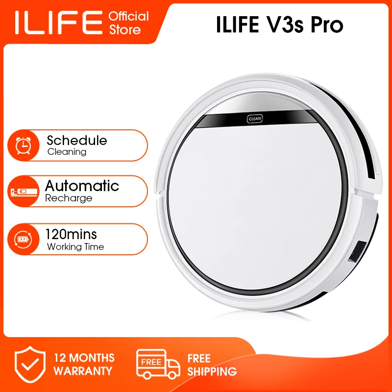 ILIFE V3s Pro Robot Vacuum Cleaner Household Sweeping Machine,Automatic Recharge,Cleaning Appliances,Electric Sweeper
