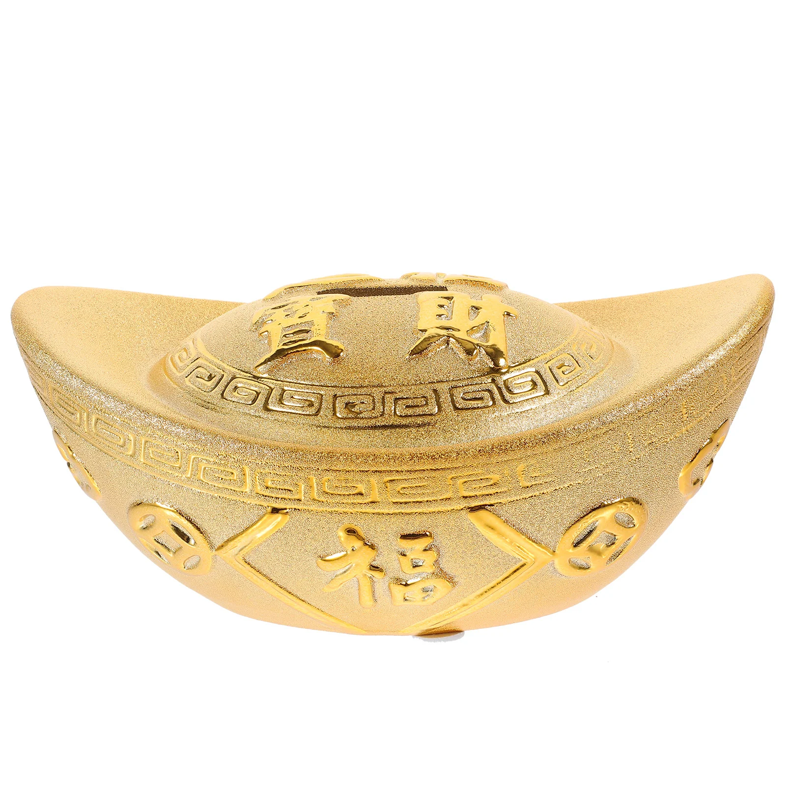 

Керамический золотой слиток, украшение, копилка для денег, изысканный декор для сцены, креативная Копилка в форме золотой слиток