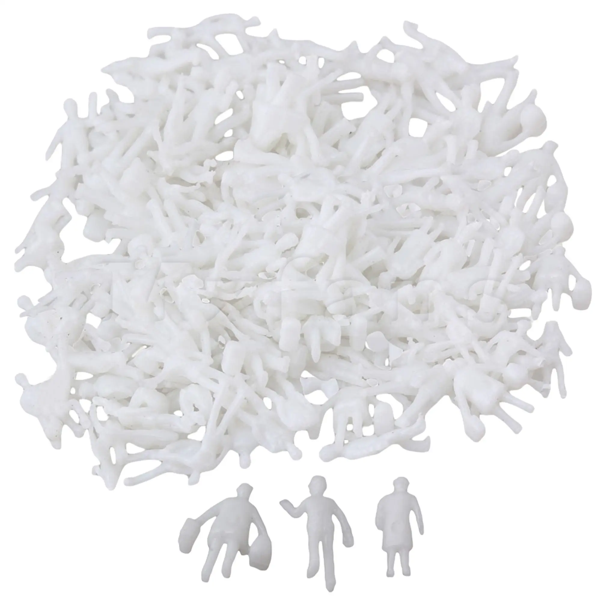 

1000Pcs White Train People Figure Passengers 1:200 Scale for Manual Enthusiast
