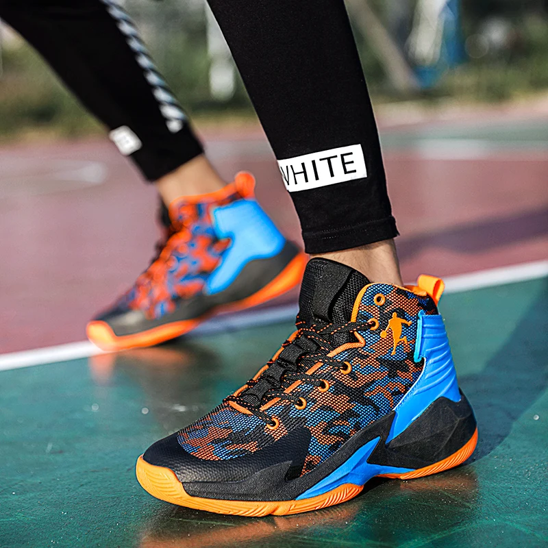 High Top Men Basketball Shoes Breathable Unisex Shoe Non-Slip Wearable Sneakers Men New Gym Training Athletic Basket Shoes Women