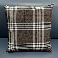 lattice linen pillowcase luxury decorative pillow case simple car family sofa cushion cover hotel coffee bar throw pillow covers