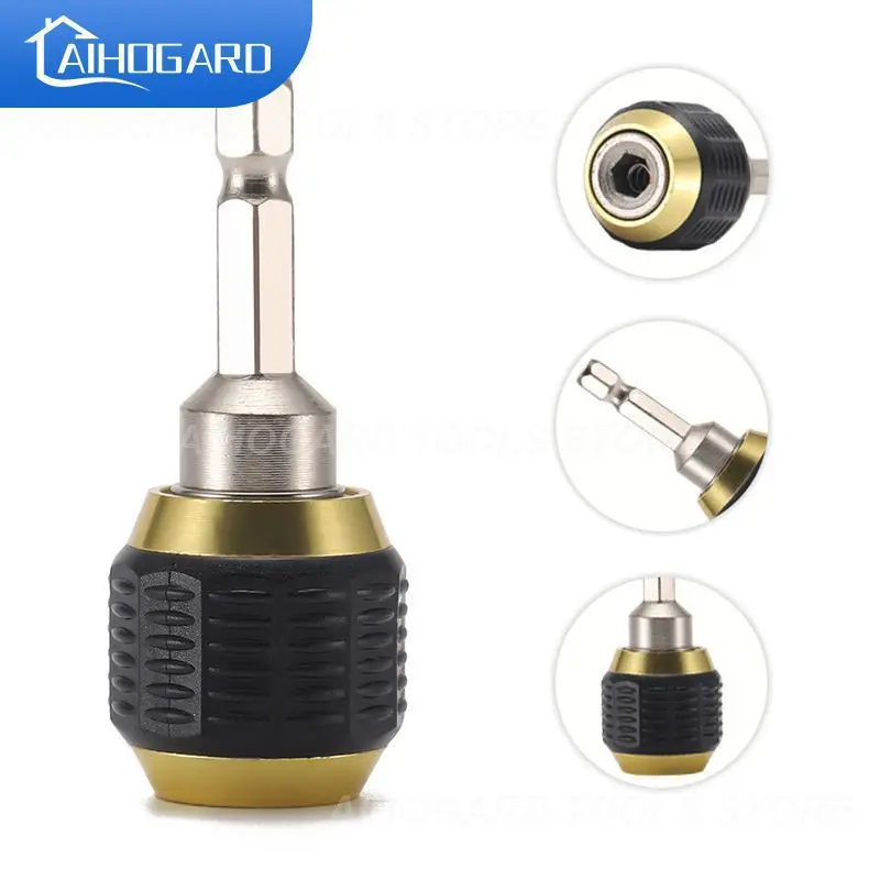 

1pc Shank 60mm Coupling 1/4 Inner Hex Self-locking Connecting Rod Drill Carbon Steel Hand Kits Accessories Tools For Woodworking