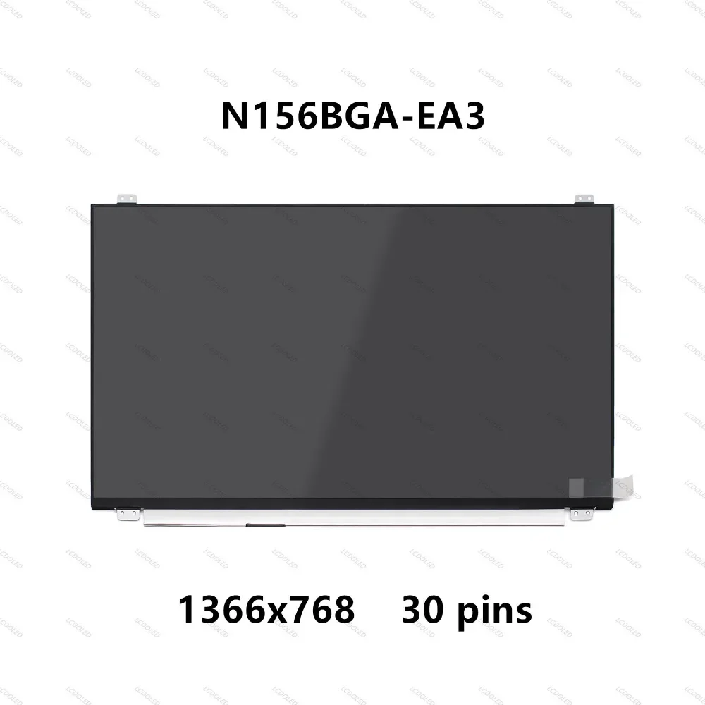 Фото 15,6-дюймовая светодиодная ЖК-панель, матрица дисплея, замена для Asus Vivobook S S510U, монитор с узкой рамкой, 1366x768, 30 контактов, N156BGA-EA3 №1