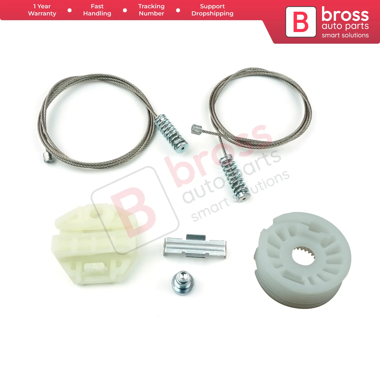 

Bross BWR77 Electrical Power Window Regulator Repair Kit Rear Left or Right Door for Mercedes W/S 210 1995-2003 made in Turkey