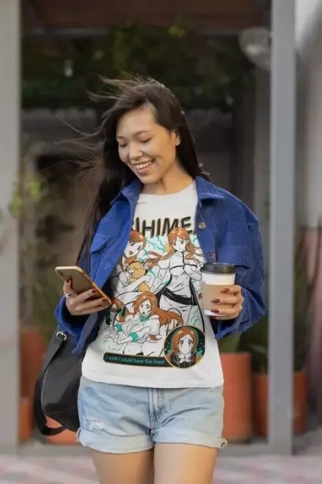 Футболка Orihime Inoue Zaraki Kenpachi Bleach Anime Ichigo Aizen Рубашка всех размеров