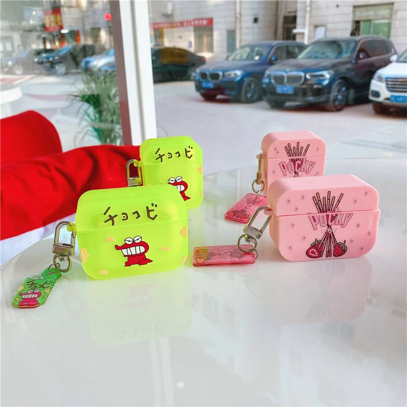 

Crayon Xiaoxin Airpods Headphone Sleeve Dinosaur Biscuits Suitable for Airpods1 2/pro with Pendant Jelly Soft Shell Anti-fall