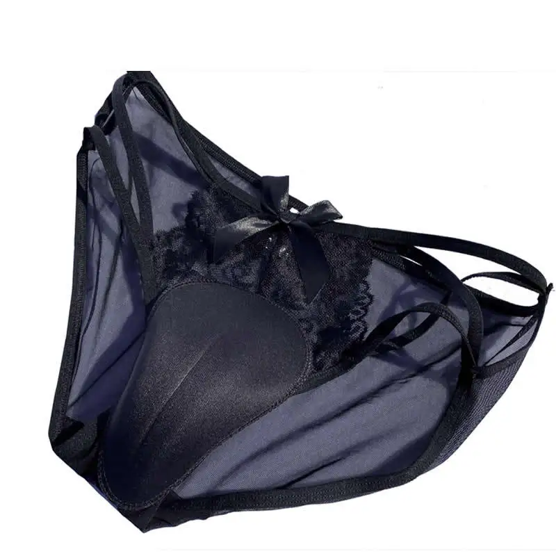 Control Panty Hiding Gaff Briefs Ribbon Bowknot Lace Underwear Drag Queen Transgender Crossdresser Shemale Camel Toe Panties