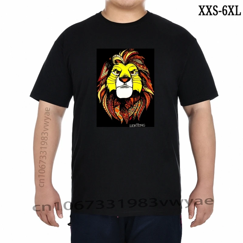 

Men Lion King Simba Mane Licensed TShirt Black New XXS-6XL