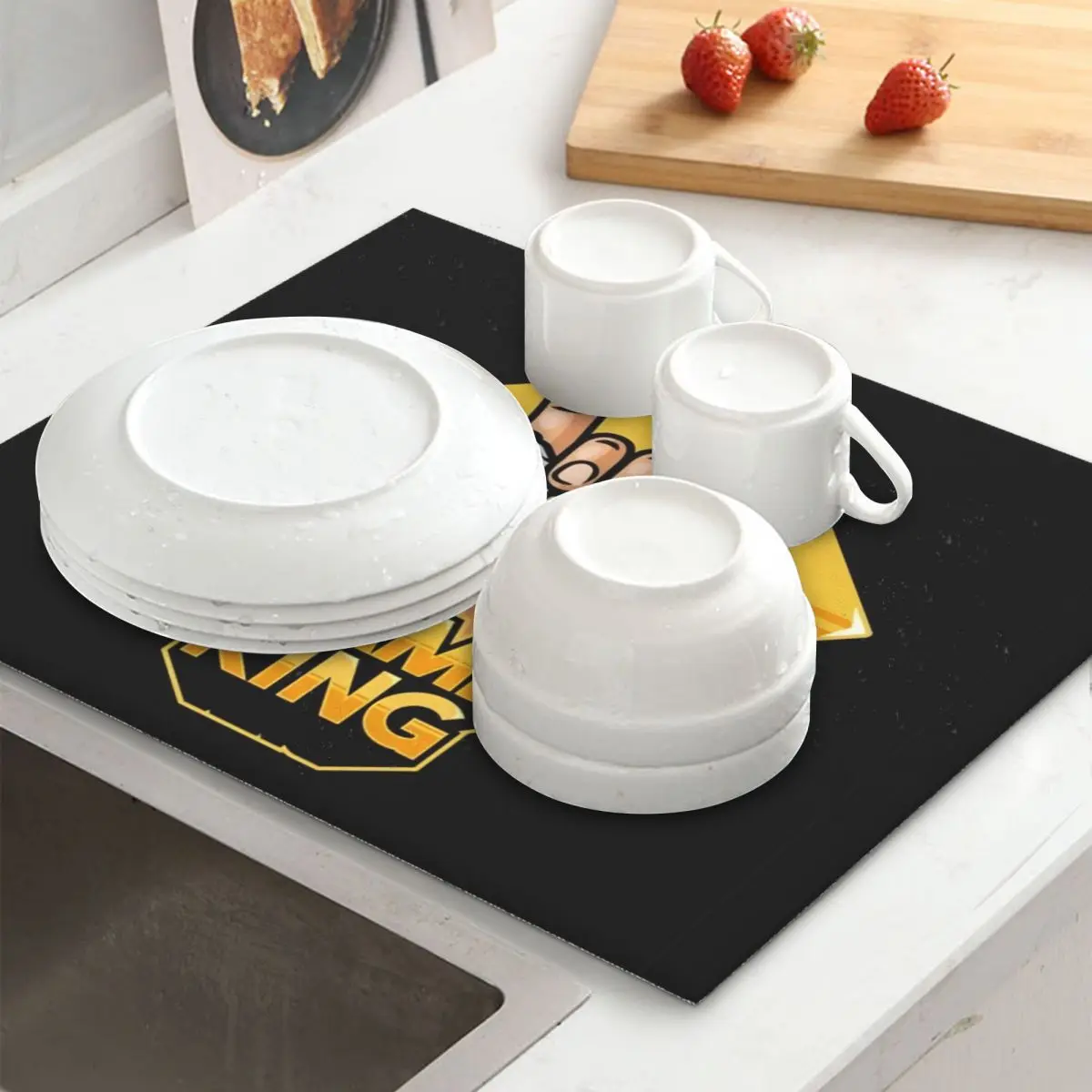 Изготовленный на заказ впитывающий коврик для сушки посуды из микрофибры