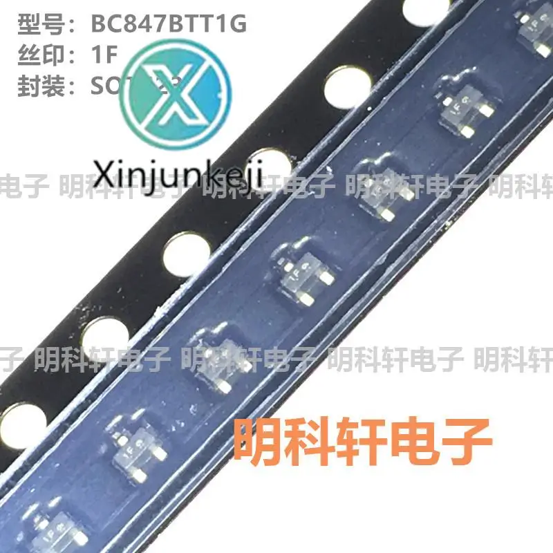 

100pcs orginal new BC847BTT1G Silkscreen 1F SC-75 45V/100mA SMD Triode NPN Transistor