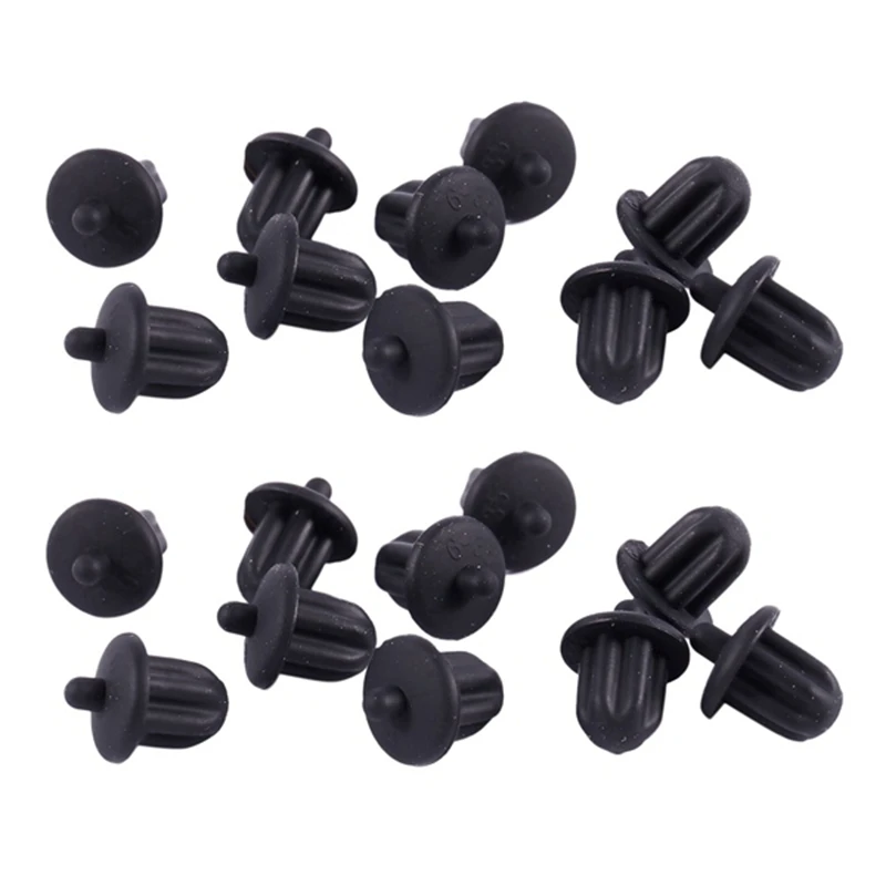 

20X Black Rubber 6.35Mm Audio Jack PC DVD Microphone Socket Dust Cover