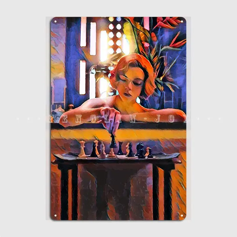 

The Queens Gambit 7 Metal Sign Wall Cave Club Bar Vintage Wall Plaque Tin Sign Poster