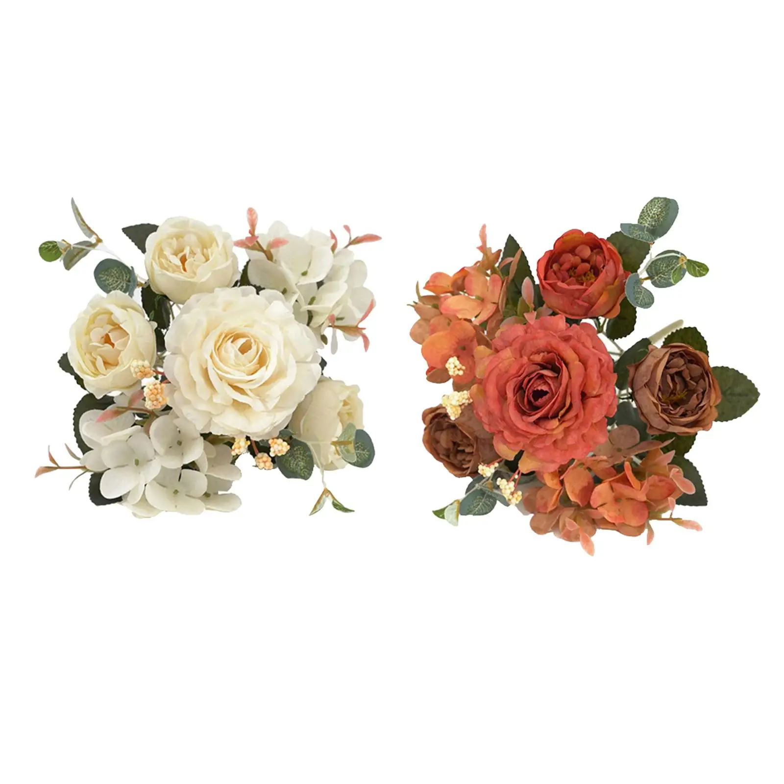 

Artificial Flowers Rose Flower Arrangement Bride Holding Flowers Fake Flower Wedding Bride Bouquet for Anniversary Decoration