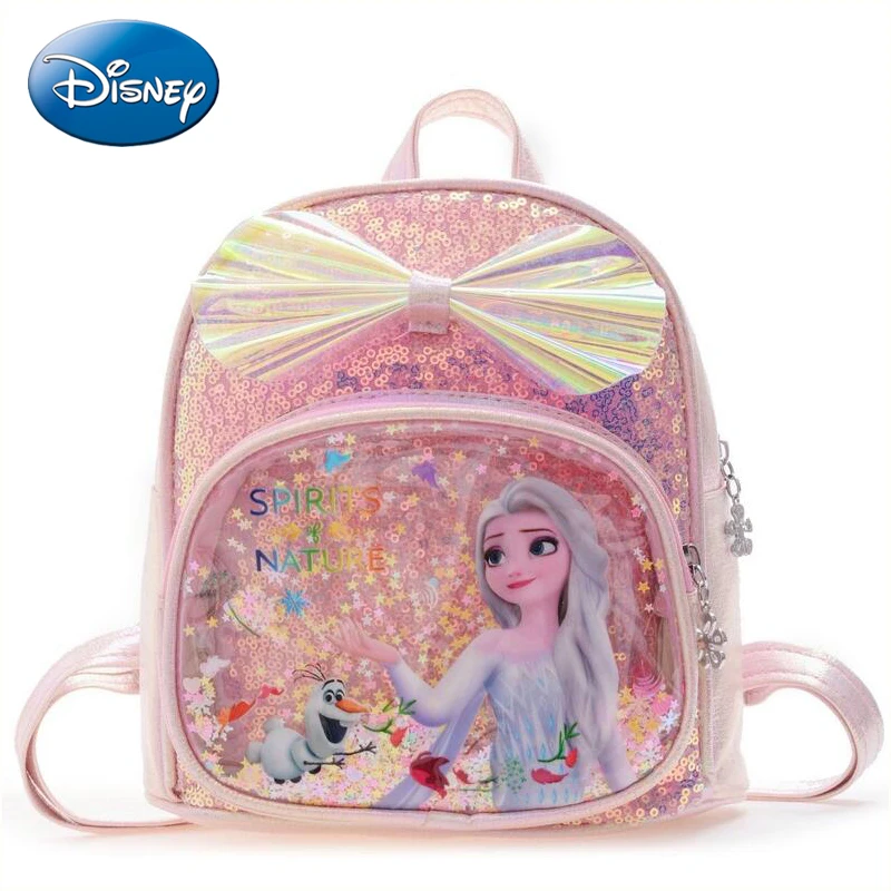Disney Sequins Frozen Elsa Anna Backpack Fashion Glitter Sch