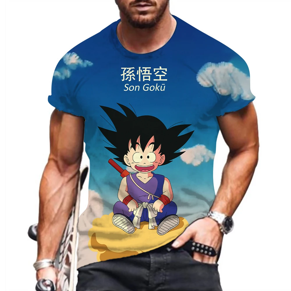 

Vegeta Men's T-Shirt Dragon Ball Z Goku Saiyan Summer New 110-6XL Y2K Tops Oversized O-collar Cool Trend Streetwear Harajuku