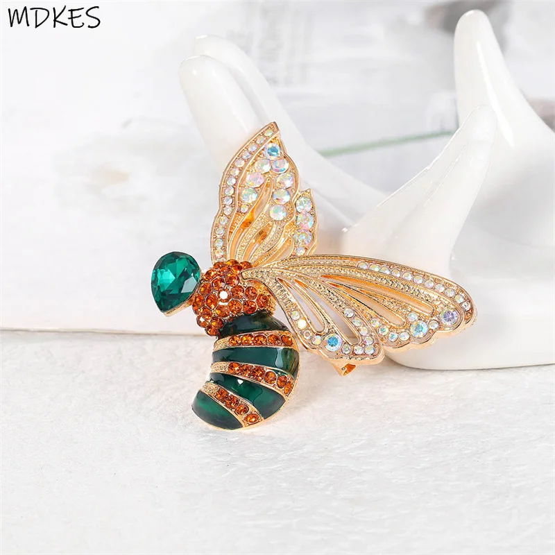 

Brooch Unisex Fashion Exquisite Bee Alloy Brooch Rhinestone Animal Corsage Trend Accessories Pin