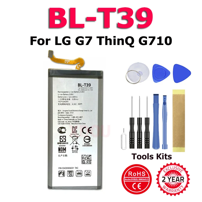 100% новый телефон BL-T39 Аккумулятор для LG G7 G7 + G7ThinQ LM G710 ThinQ G710 Q7 + LMQ610 BL T39 BLT39 фотоаккумулятор