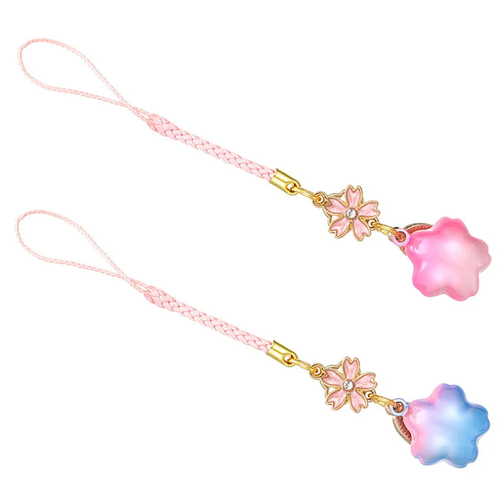 

2 Pcs Lanyards Key Accessory Noise Makers Party Favors Adults The Bell Pendant Brass Phone