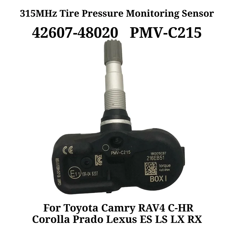 Фото 4 шт. 42607‑48020 PMV‑C215 датчик контроля давления в шинах TPMS 315 МГц для Toyota Camry, RAV4, C‑HR, Corolla, Prado, Lexus ES, LS, LX, RX №1