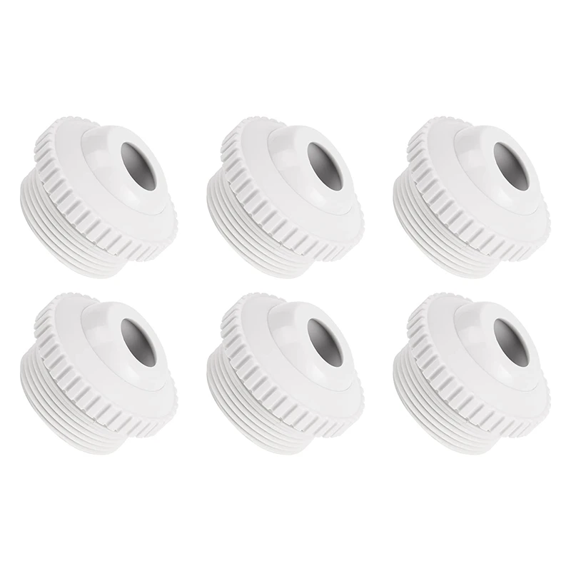 

6 Pieces Pool Jet Nozzles 3/4In Directional Flow Eyeball Inlet Jet Pool Return Jet Parts Fittings With 1-1/2 Inch MIP Thread