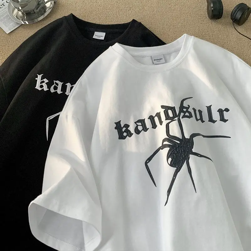 

Футболка мужская хлопковая с коротким рукавом и принтом паука